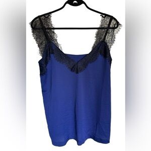 Royal Blue / Black Lace Top US M